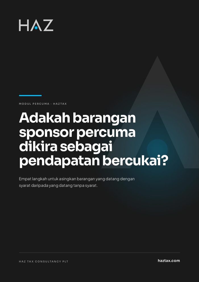 Adakah barangan sponsor percuma dikira sebagai pendapatan bercukai?
