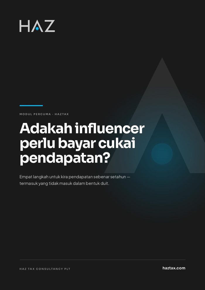 Adakah influencer perlu bayar cukai pendapatan?