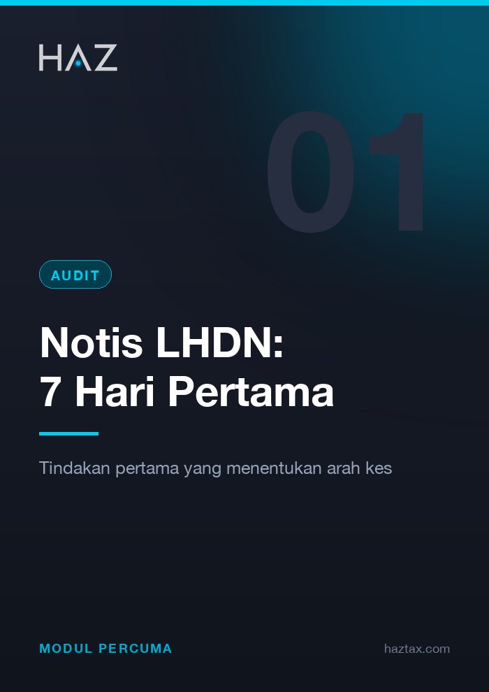 Notis LHDN: 7 Hari Pertama